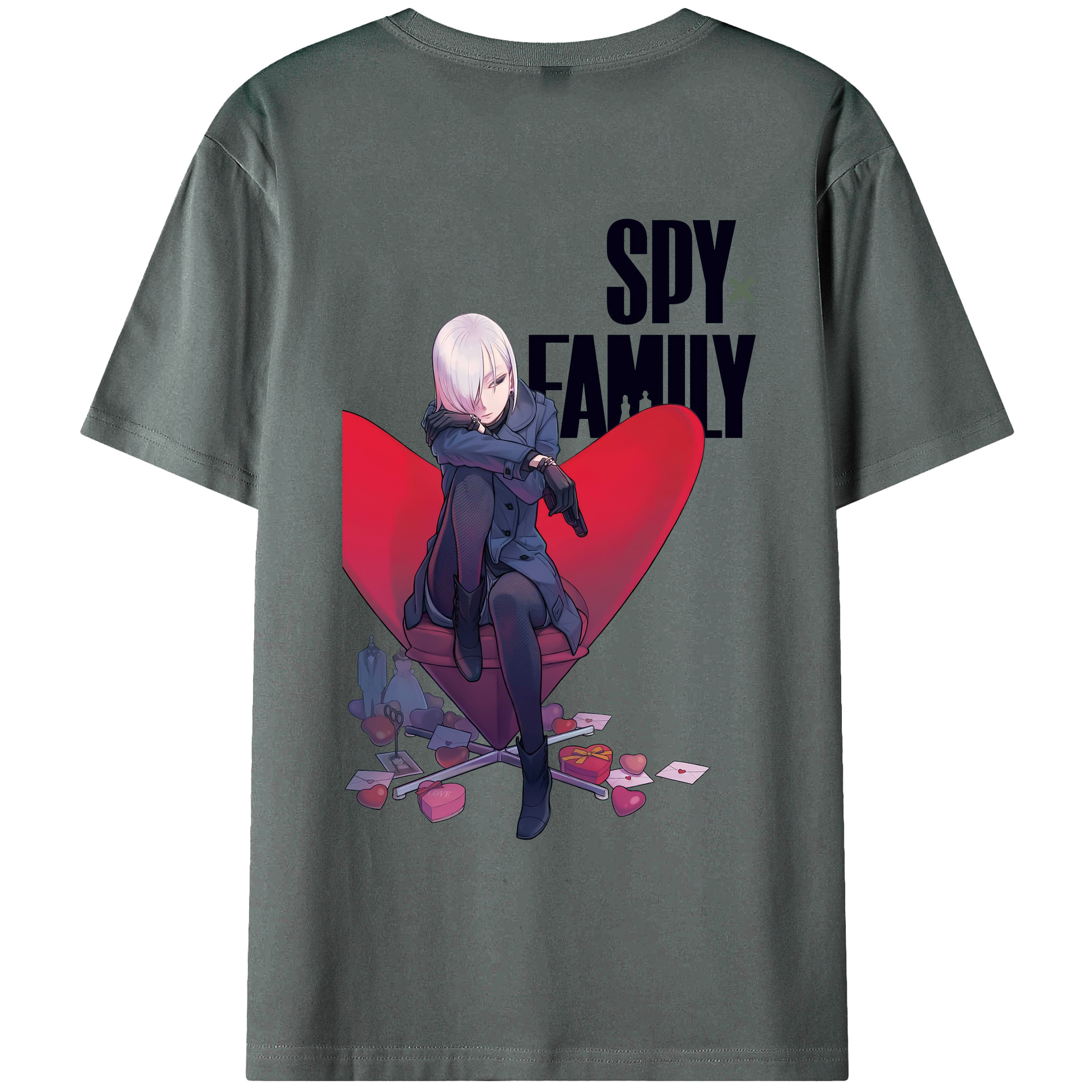 （画像用） SPY×FAMILY间谍家家酒 綿100％ メンズ半袖Tシャツ（バックプリント） 通気性